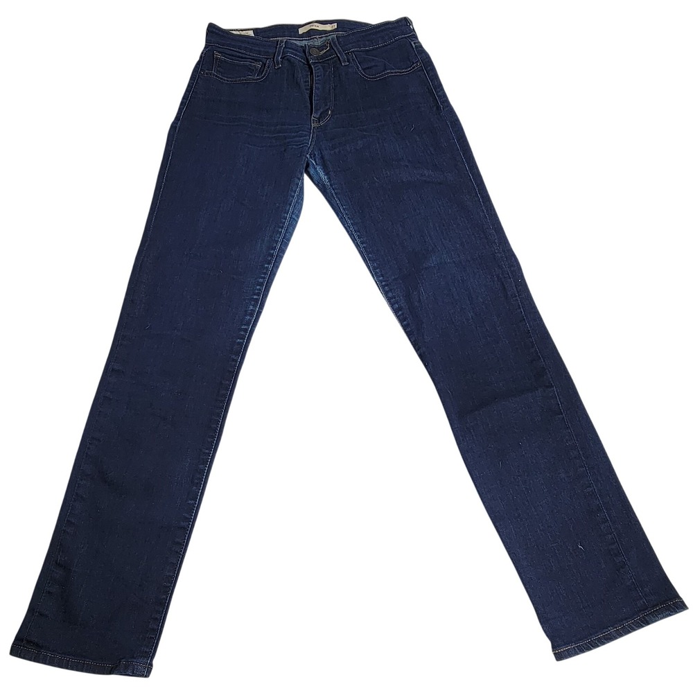 Levis 712 Slim Jeans Womens 27 Dark Indigo Blue Mid Rise Stretch Denim